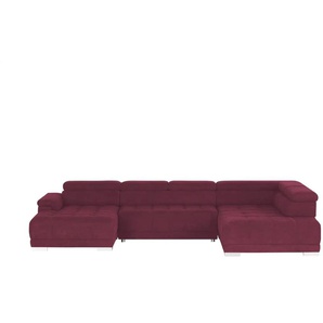 switch Wohnlandschaft aus Mikrofaser Campo ¦ rot ¦ Maße (cm): B: 374 H: 101 T: 220.0