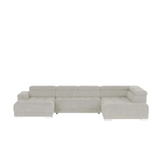 switch Wohnlandschaft aus Mikrofaser Campo ¦ silber ¦ Maße (cm): B: 374 H: 101 T: 220.0