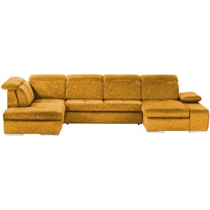 switch Wohnlandschaft  Avilla ¦ gelb ¦ Maße (cm): B: 355 H: 86 T: 234