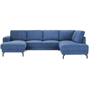 switch Wohnlandschaft  aus Cord Brazil ¦ blau ¦ Maße (cm): B: 303 H: 78 T: 200.0