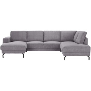 switch Wohnlandschaft  aus Cord Brazil ¦ grau ¦ Maße (cm): B: 303 H: 78 T: 200.0