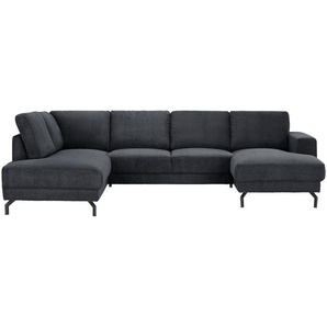 switch Wohnlandschaft  aus Cord Brazil ¦ schwarz ¦ Maße (cm): B: 303 H: 78 T: 200.0