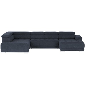 switch Wohnlandschaft aus Mikrofaser Campo ¦ blau ¦ Maße (cm): B: 374 H: 101 T: 220.0