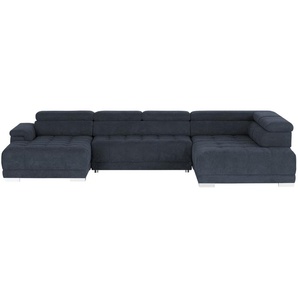 switch Wohnlandschaft aus Mikrofaser Campo ¦ blau ¦ Maße (cm): B: 374 H: 101 T: 220.0