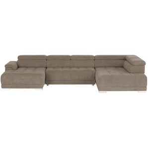 switch Wohnlandschaft aus Mikrofaser Campo ¦ braun ¦ Maße (cm): B: 374 H: 101 T: 220.0