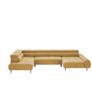 switch Wohnlandschaft  Mavel ¦ gelb ¦ Maße (cm): B: 367 H: 93 T: 208.0