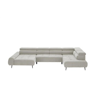 switch Wohnlandschaft  Mavel ¦ grau ¦ Maße (cm): B: 367 H: 93 T: 208.0