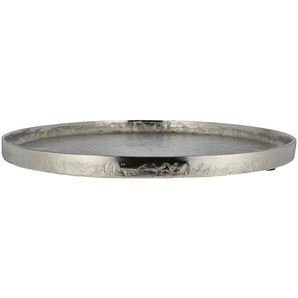 Tablett   ¦ silber ¦ Maße (cm): H: 2,5  Ø: 34