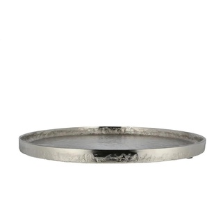 Tablett - silber - Materialmix - 2,5 cm - 34.0 | Möbel Kraft