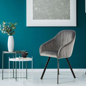 Tafsneset Dining Chair - Modern - Dark Grey - Polyester - 59cm x 56cm x 86cm