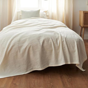Tagesdecke - Beige - 100% Baumwolle -