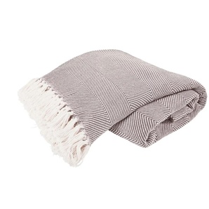 Tagesdecke mit Fransen ¦ beige ¦ 100% Baumwolle ¦ Maße (cm): B: 220