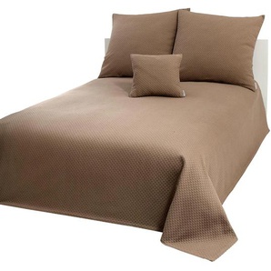 Tagesdecke PEREIRA DA CHUNA WITT-PBK-Tagesdecken-temporär Gr. B/L: 250 cm x 240 cm, grau (taupe) Tagesdecken