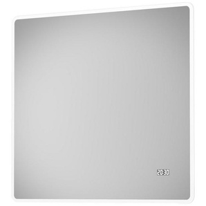Talos Badspiegel Sun, BxH: 80x70 cm, energiesparend, mit Digitaluhr