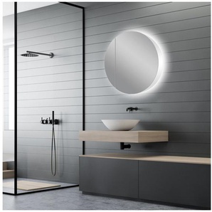 Talos Spiegelschrank Picasso Style, schwarz, Ø 60cm, Rahmen aus hochwertiger Aluminiumlegierung