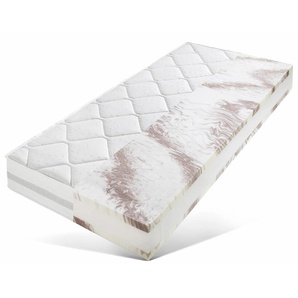 Taschenfederkernmatratze BRECKLE Gelschaum Komfort TFK, weiß, B:90cm H:24cm L:200cm, Bezug: 56% Polyester, 44% Baumwolle. Steppfüllung: 100% Polyester, Matratzen, Luxus-Federkernmatratze in 90x200 cm und weiteren Größen erhältlich, Topseller