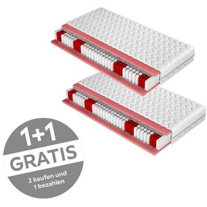 Taschenfederkernmatratze, Textil, H2, 80x200 cm, Bezug abnehmbar/waschbar, wendbar, optimale Belüftung, alternative Größen erhältlich, Schlafzimmer,