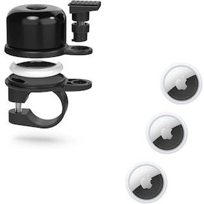 TeamNobile AirBell Fahrradklingel, 31,8 mm + Apple AirTag 4er-Pack AB_31_CARD + MX542ZM/A