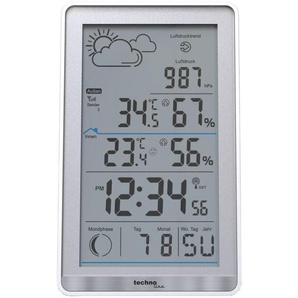 Technoline - Wetterstation ws 9218 silber tragbare Wetterstation