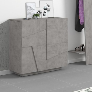 Schuhkommode TECNOS Ping Sideboards Gr. B/T: 81 cm x 38 cm, grau (beton) Schuhkommoden