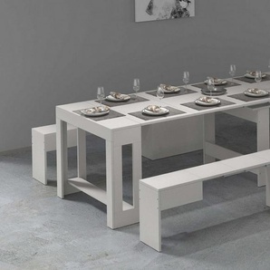 Tecnos Sitzgruppe Praktika, (Spar-Set, 2-tlg., Set beinhaltet 2 Bänke), Je Bank ausziehbar bis 290 cm