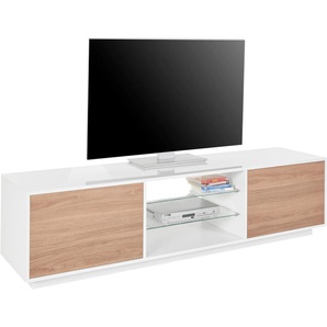 TV-Board TECNOS bloom Sideboards Gr. B/H/T: 180 cm x 46 cm x 41,4 cm, weiß (weißhg, nuß, car) TV-Lowboards Breite ca. 180 cm