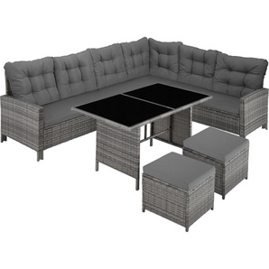 tectake® Rattan Lounge Barletta für 6 bis 8 Personen widerstandsfähig 404397