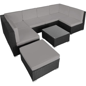 tectake® Rattan Lounge Venedig für 6 bis 7 Personen widerstandsfähig 404297