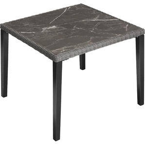 tectake® Rattan Tisch Tarent 93,5 x 93,5 x 75 cm 404802