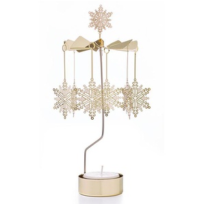 Teelicht-Karussell für Maxi-Teelicht Pluto goldfarben, Designer Hans Hallberg, 27 cm