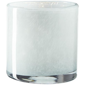 Teelichtglas   ¦ grau ¦ Glas ¦ Maße (cm): H: 8,5  Ø: 8.3