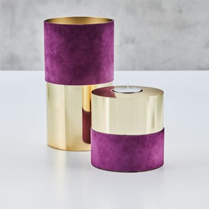 Teelichthalter  Ellischka (2er Set) Aubergine