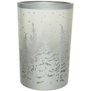 Teelichthalter Glas Baum hell  Ø12 H18cm