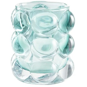 Teelichthalter - türkis/petrol - Glas - 9 cm - [9.0] | Möbel Kraft