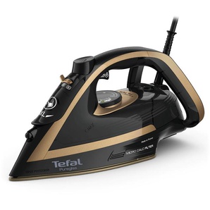 TEFAL Dampfbügeleisen FV8064 Puregliss Bügeleisen Micro-Kalkfilter-Technologie, höchst leistungsfähiges Dampfbügeleisen goldfarben (goldfarben, schwarz) Dampfbügeleisen