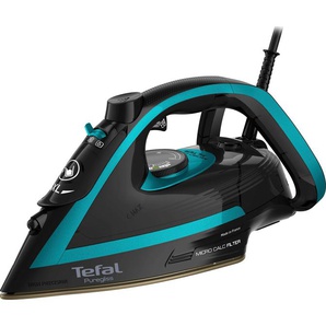 TEFAL Dampfbügeleisen FV8066 Puregliss Bügeleisen 280 gMin. Dampfstoß, Vertikaldampf, XL Einfüllöffnung, stabile Ablage blau (schwarz, türkis) Dampfbügeleisen