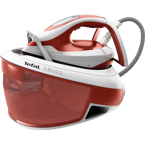 TEFAL Dampfbügelstation SV8110 Express Power Dampfbügelstationen 420 gMin. extra Dampfstoß, ideal für alle Textilien, Kalk-Kollektor orange (terrakotta, weiß) Dampfbügelstationen