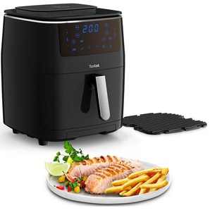 TEFAL Heissluftfritteuse FW2018 Easy Fry Grill & Steam Fritteusen Grill + Dampfgarer, 7 automatische Programme, 6,5 Liter, Timer silberfarben (schwarz, silberfarben) Heißluftfritteusen