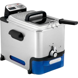 TEFAL Kaltzonenfritteuse FR8040 Oleoclean Pro Inox & Design Fritteusen 1,2 kg, herausnehmbarer Ölbehälter, automatische ÖlFett Filterung grau (schwarz, edelstahlfarben) Kaltzonenfritteusen Fritteuse