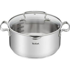 Tefal Kochtopf Duetto+, Edelstahl 18/10, hochglanzpoliert, Glasdeckel mit Siebfunktion