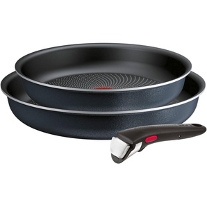 Tefal Pfannen-Set Ingenio SoLight, Aluminium (Set, 3-tlg), Light Tech Technology, abnehmbarer Griff, platzsparend, made in France