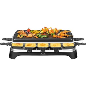 TEFAL Raclette RE4588 Ambiance Raclettes für bis zu 10 Personen, Tischgrill-Funktion, abnehmbares Kabel grau (schwarz, edelstahlfarben) Raclette Bestseller