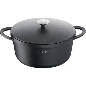 Tefal Schmortopf Trattoria Bräter mit Deckel, Aluminiumguss (1-tlg), Antihaftversiegelung, für alle Herdarten geeignet, Induktion, E21844