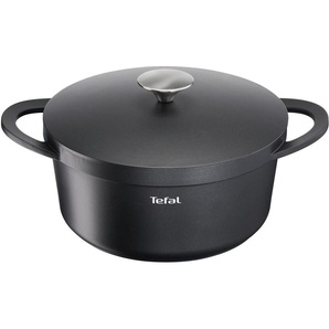 Tefal Schmortopf Trattoria Bräter mit Deckel, Aluminiumguss (1-tlg), Antihaftversiegelung, für alle Herdarten geeignet, Induktion, E21844