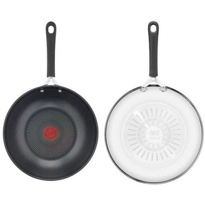 Tefal Wokpfanne Tefal Jamie Oliver, Schwarz Hochglanz, Anthrazit Hochglanz, Metall, 5 L, 29x11x49 cm, backofengeeignet,antihaftbeschichtet, Kochen,
