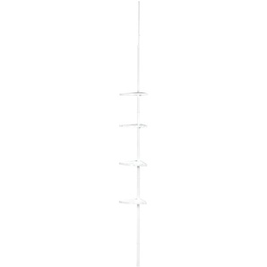Teleskop Duschecke Compact Weiß, mit 4 Ablagen, Weiß, Aluminium weiß, Polystyrol weiß - weiß - Wenko