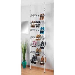 Teleskop-Schuhregal 69 x 100 x 9cm Weiß