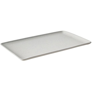 Teller AIDA RAW RAW Speiseteller Gr. Maße (Breite x Länge x Höhe): 20 cm x 31,5 cm x 1,5 cm, weiß (arctic white) Speiseteller Steinzeug