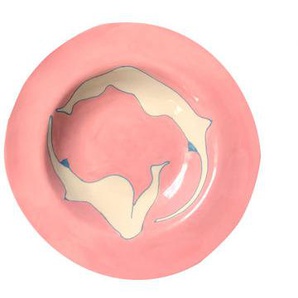 Teller Together keramik rosa / Ø 26 cm - Handbemalt - LAETITIA ROUGET - Rosa