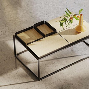 TemaHome Couchtisch Douro Sofatisch, Wohnzimmertisch, Kaffeetisch, mit Metallgestell, Breite 120 cm, mit 3 oder 4 kleine tischplatten